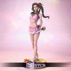 Aerith FF Pink Mermaid STL Files 3D Model