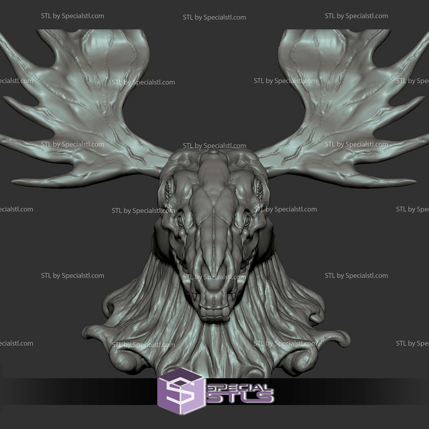 Wendigo Bust 3D Printer Files STL Model — view 2