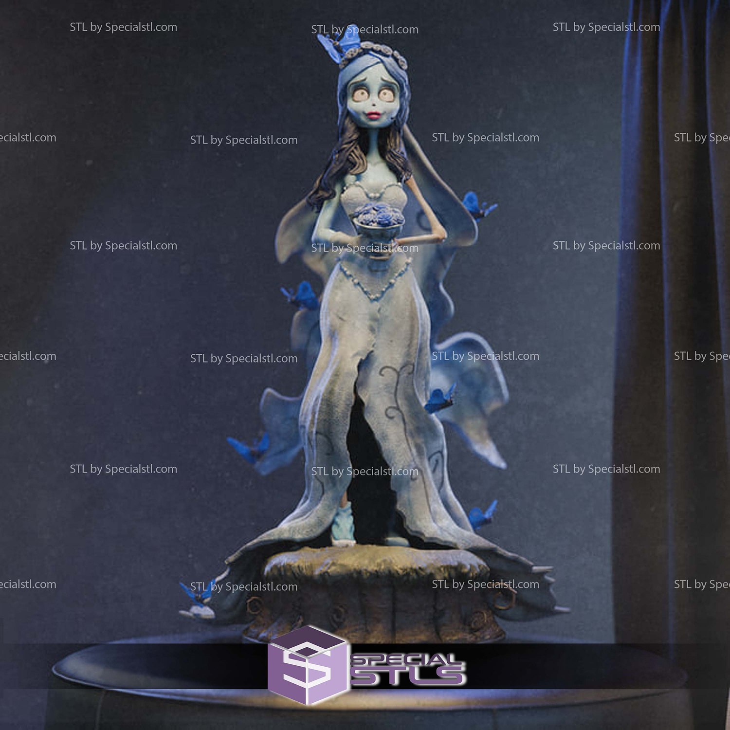 Corpse Bride Emily Digital STL Files 3D Model — view 2