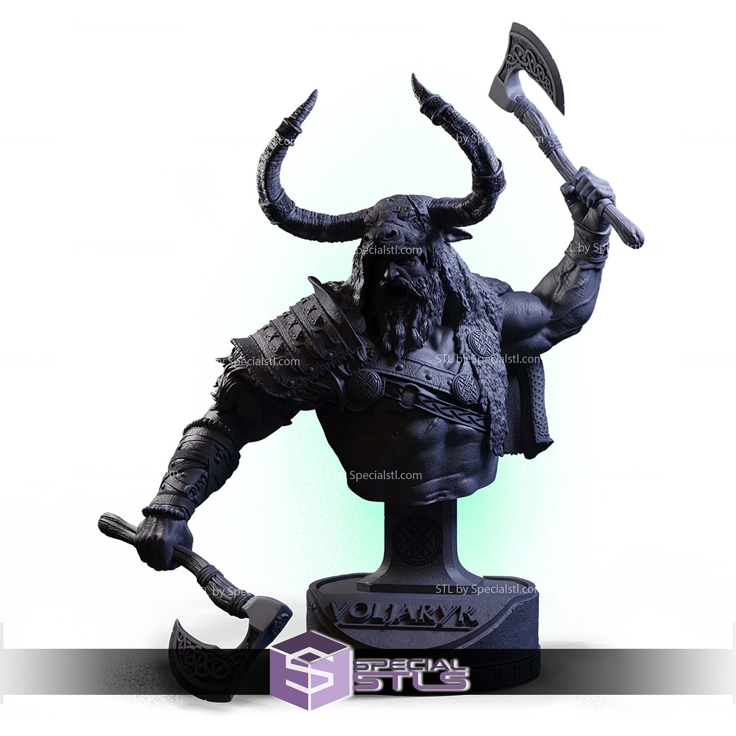 Voljaryk Vikings Warrior Bust 3D Printer Files STL Model — view 5