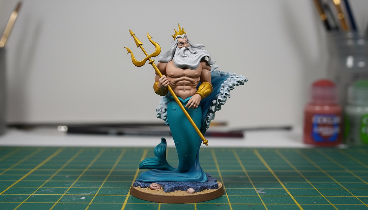 Fan Art King Triton - Disney Sculpture 3D OBJ Model — view 2