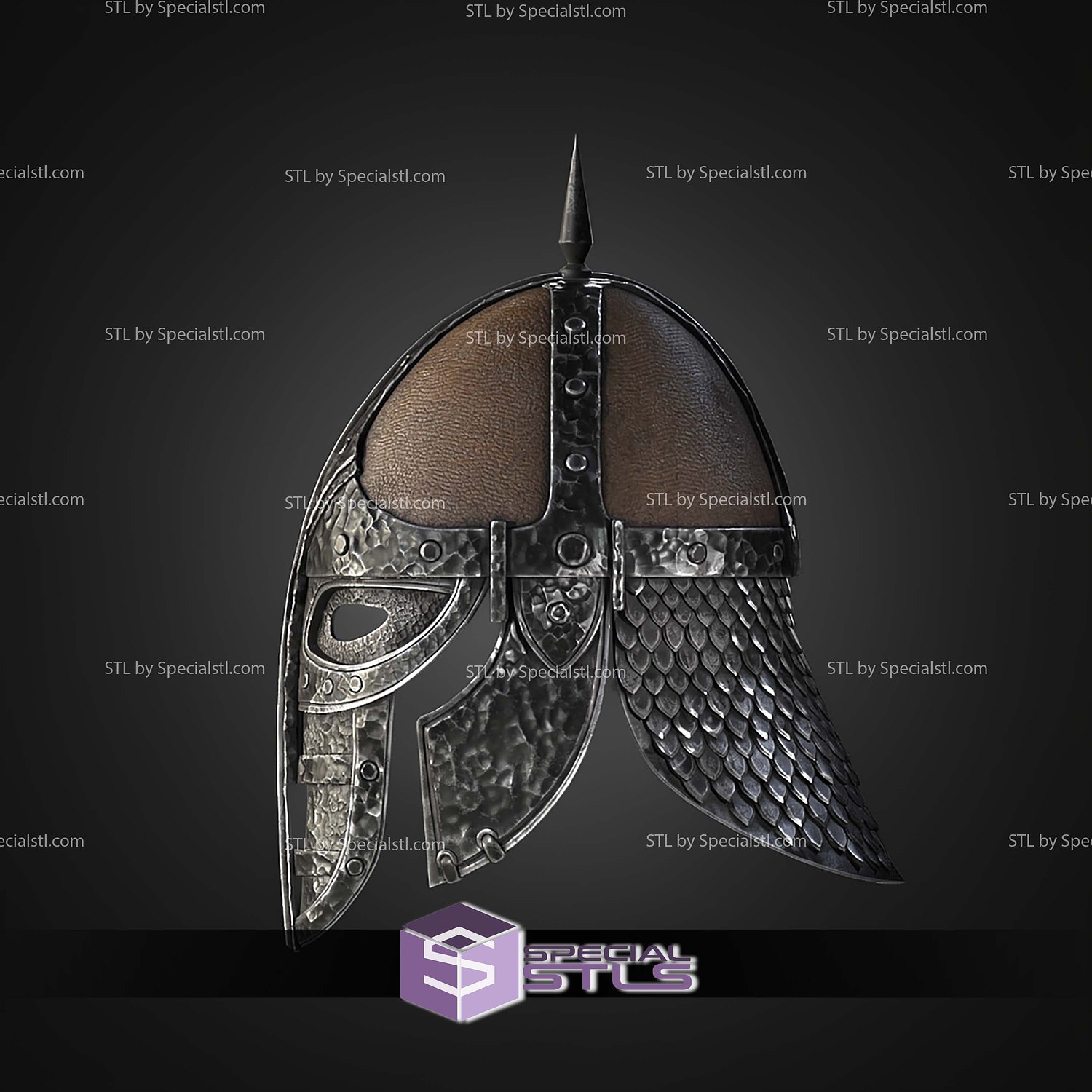 Cosplay STL Files Skyrim Hold Guard Helmet 3D Model — view 3