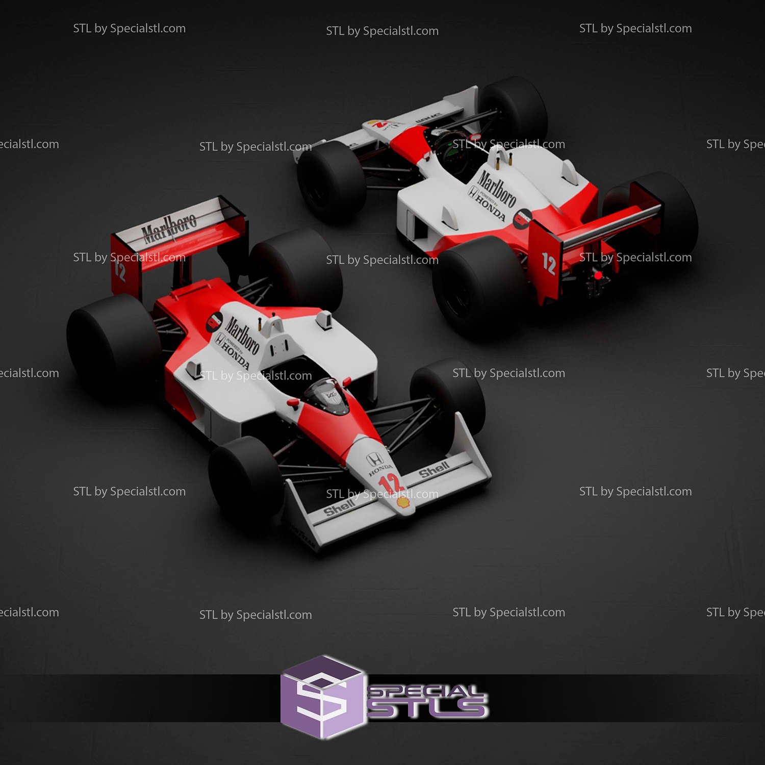 Model Kit Car STL Files Mclaren MP4 3D Model — view 2