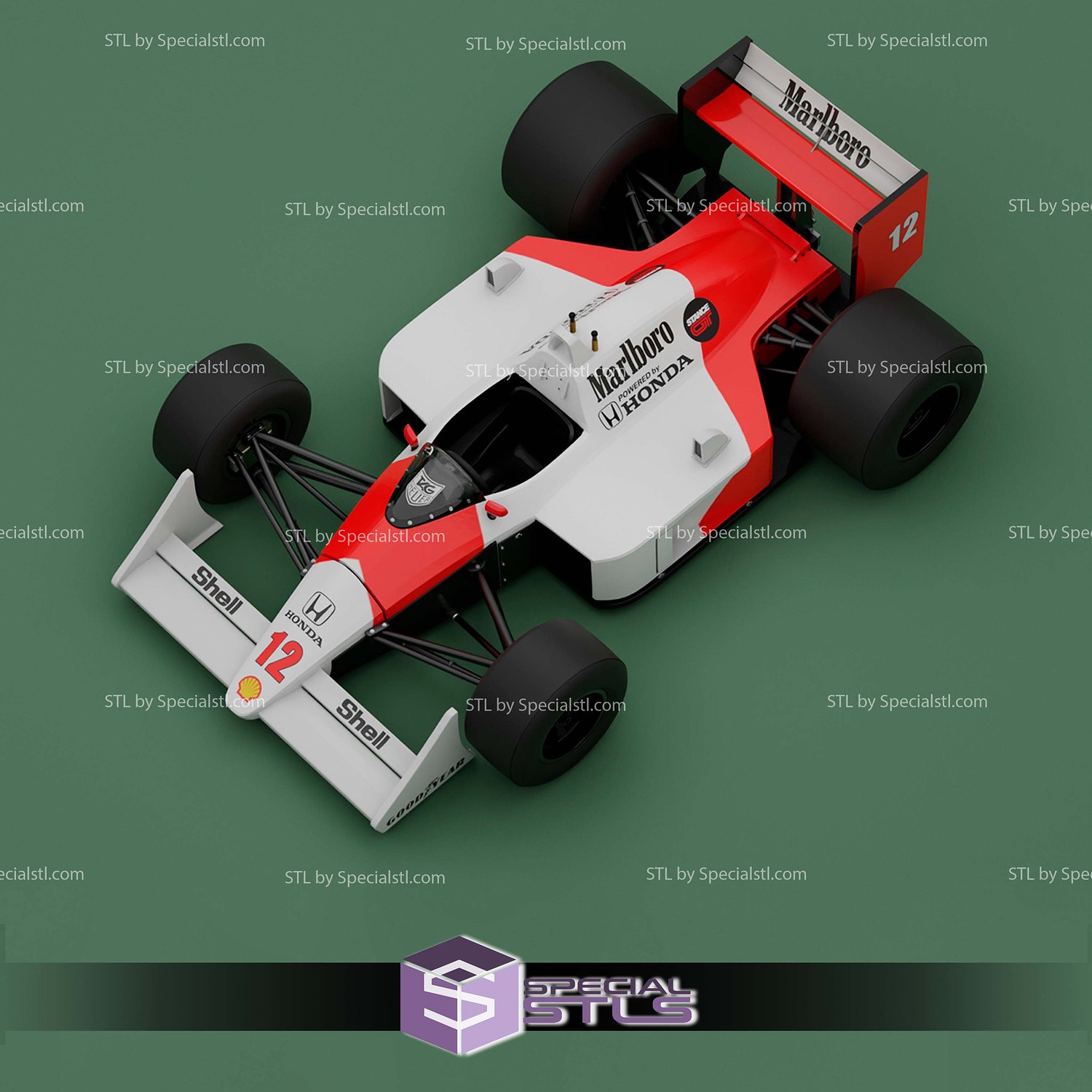Model Kit Car STL Files Mclaren MP4 3D Model — view 4