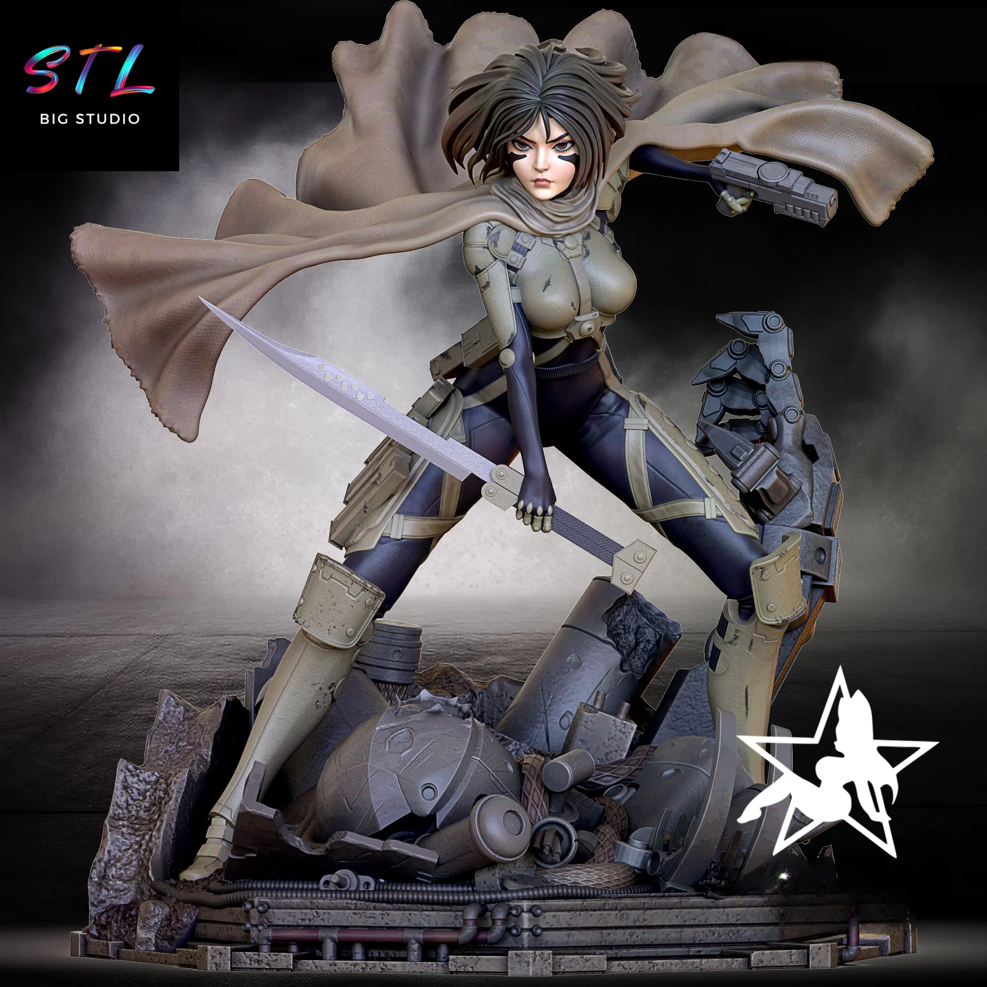 Alita Battle Angel STL | High-Detail 3D Printable Figure Model