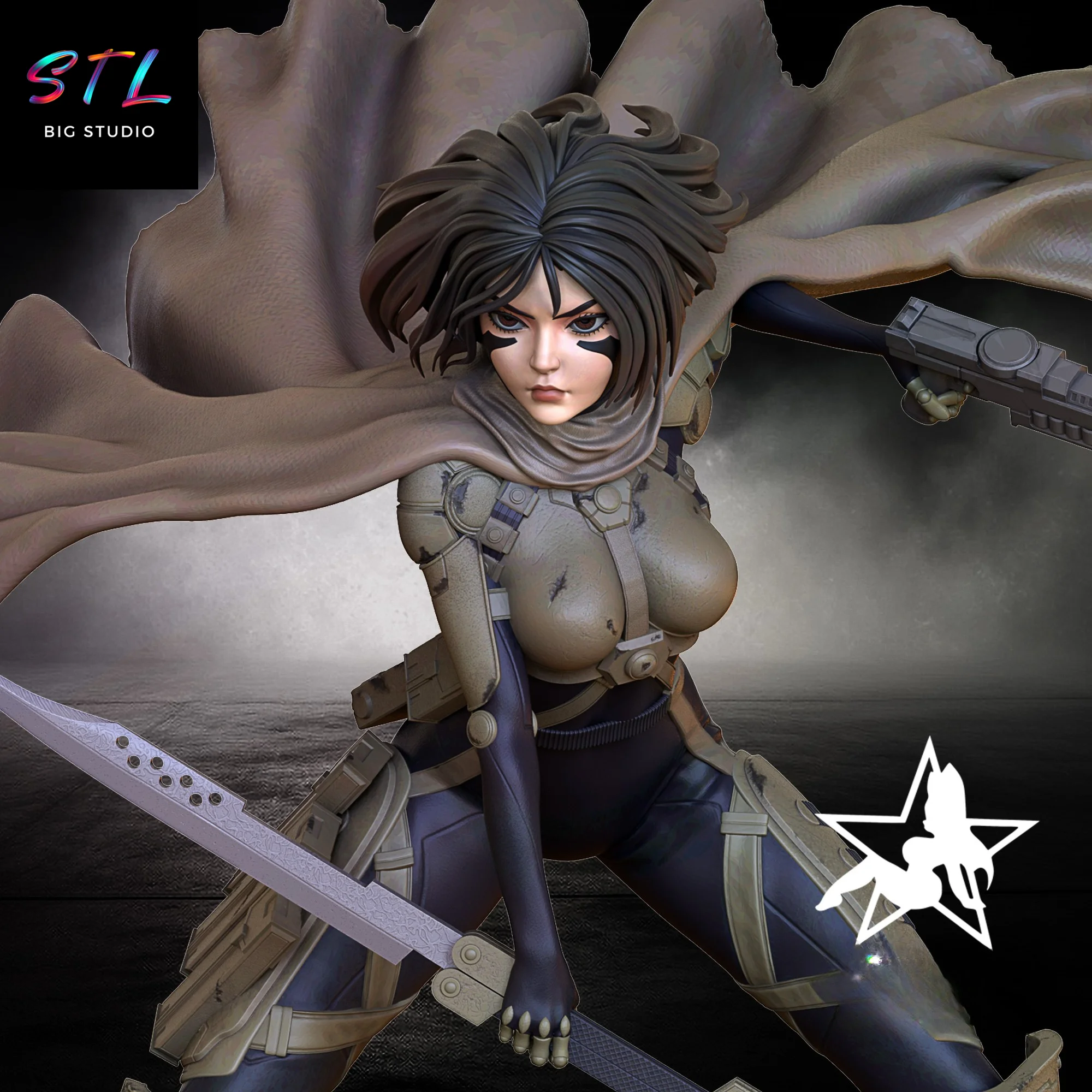 Alita Battle Angel STL | High-Detail 3D Printable Figure Model — view 2
