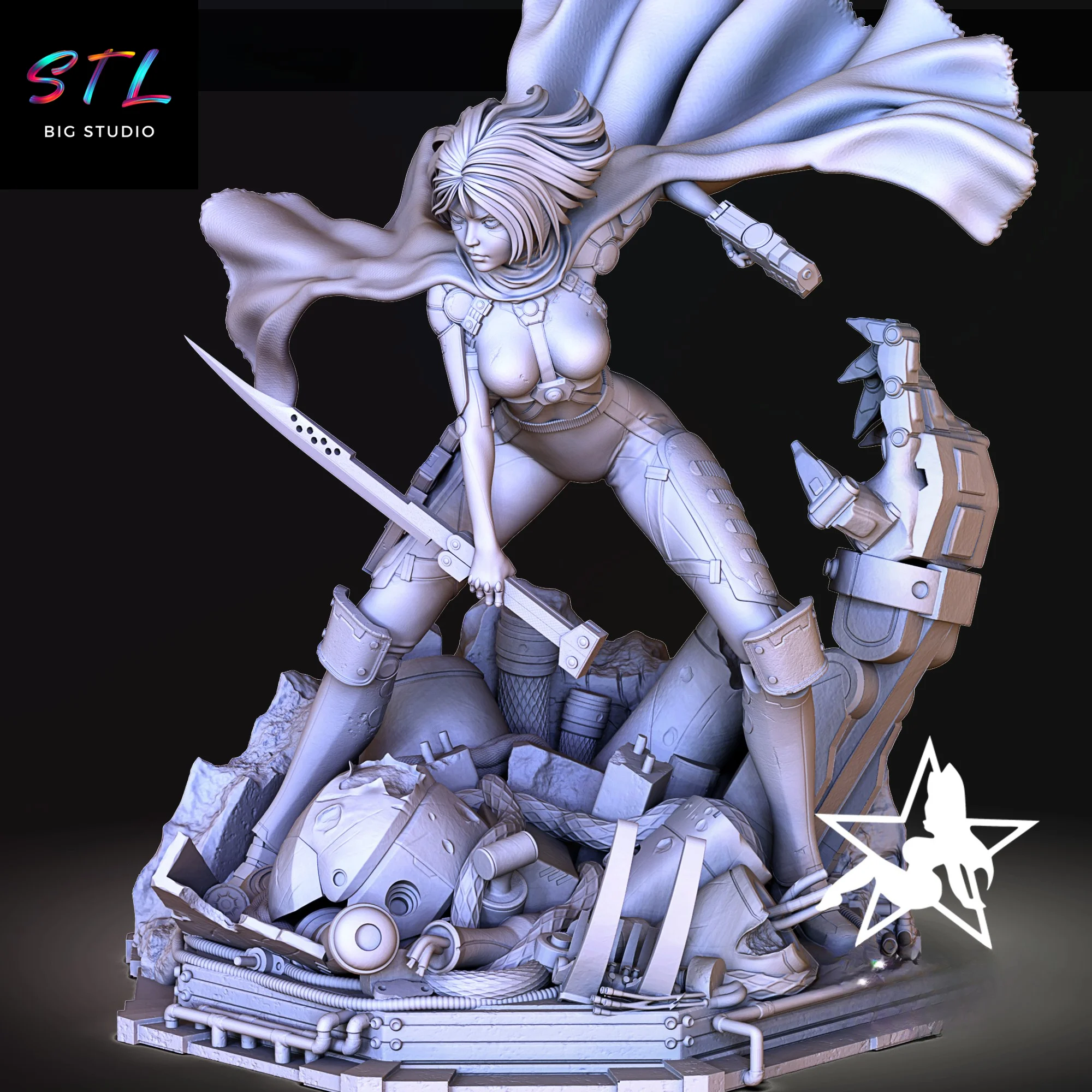 Alita Battle Angel STL | High-Detail 3D Printable Figure Model — view 4