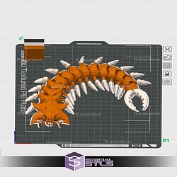 Alien Centipede Color 3D Print STL Model