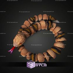 Super Basic STL Flexi Copperhead Snake 3D Model