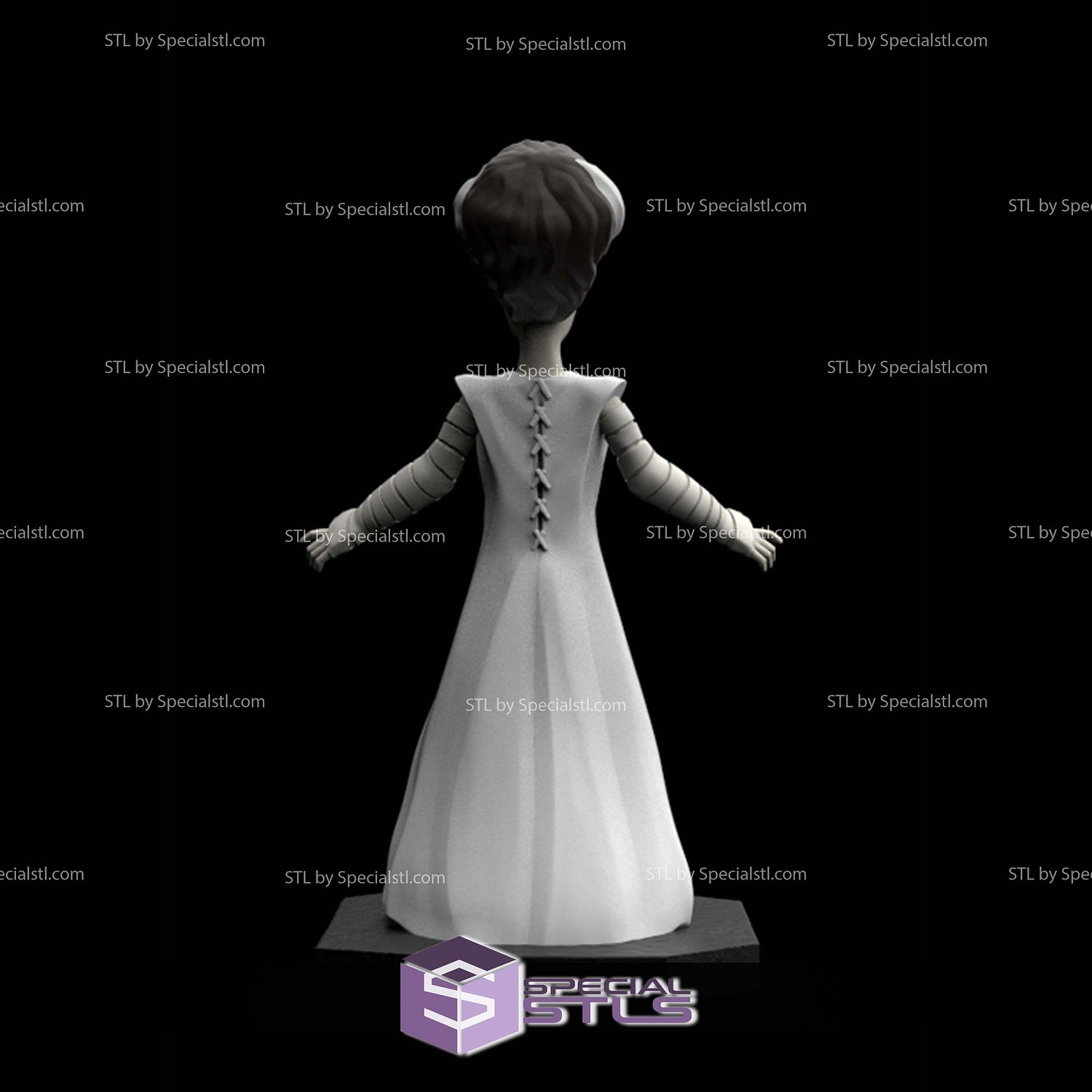 Disney Infinity Style STL Collection - Bride of Frankenstein 3D Model — view 3