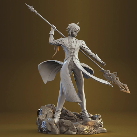 Zhongli Genshin 3D Printing Model | Assembly STL Model