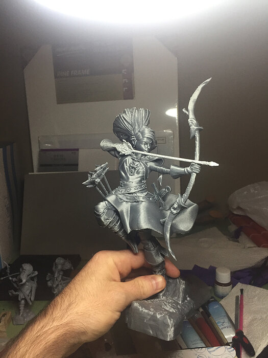 Female Archer Character 3D STL Model — view 4