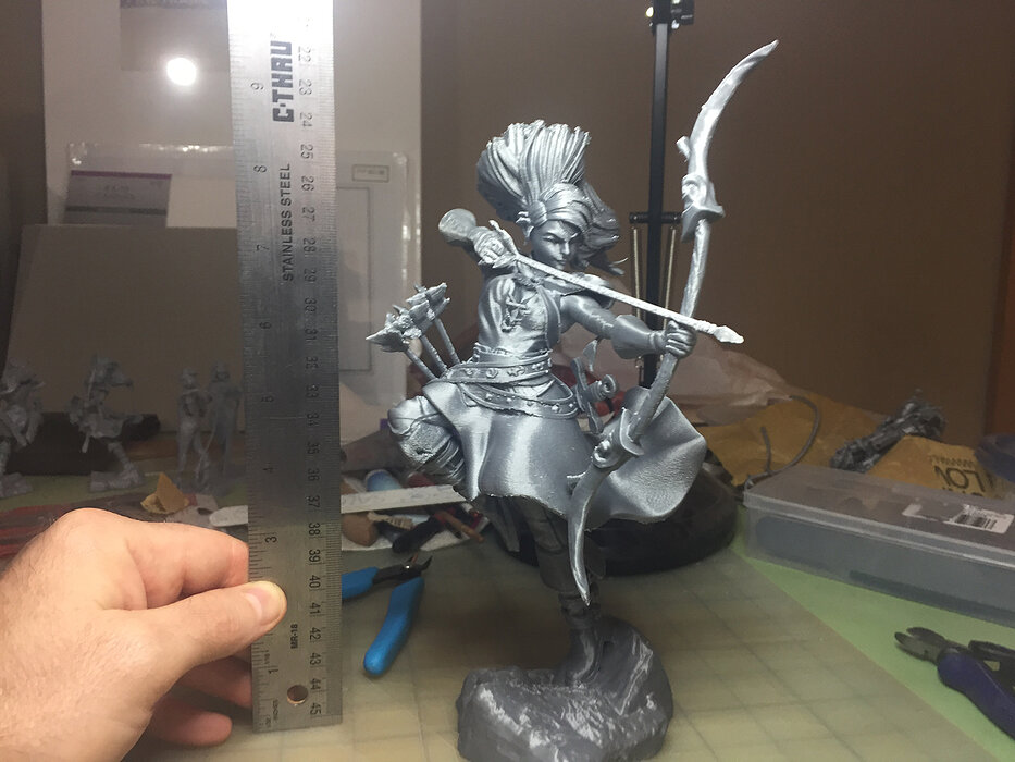Female Archer Character 3D STL Model — view 7