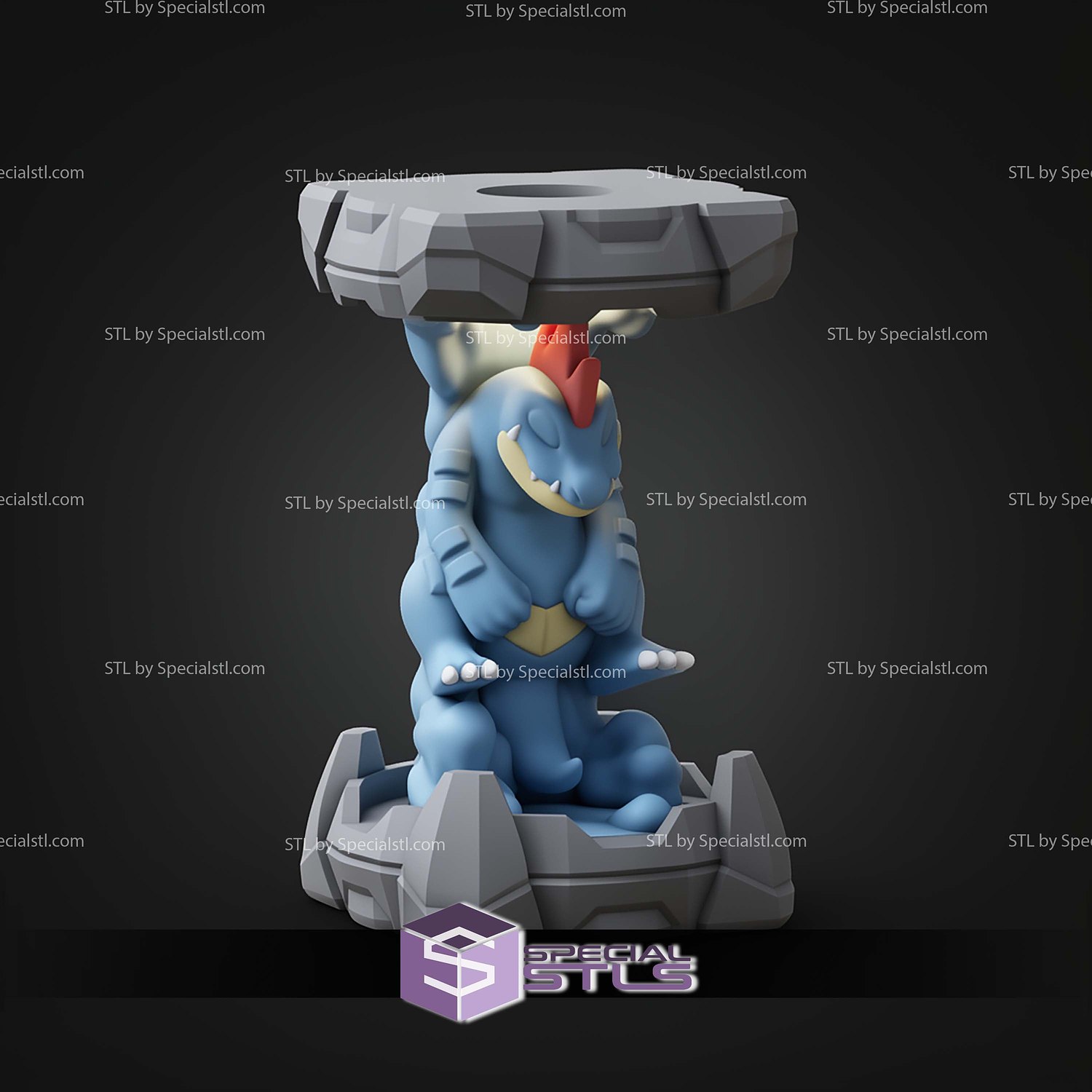 Pokemon Clone Lab Colletion Feraligatr STL Files 3D Model — view 4