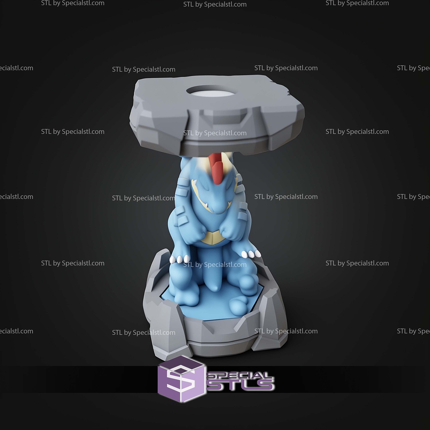Pokemon Clone Lab Colletion Feraligatr STL Files 3D Model — view 5