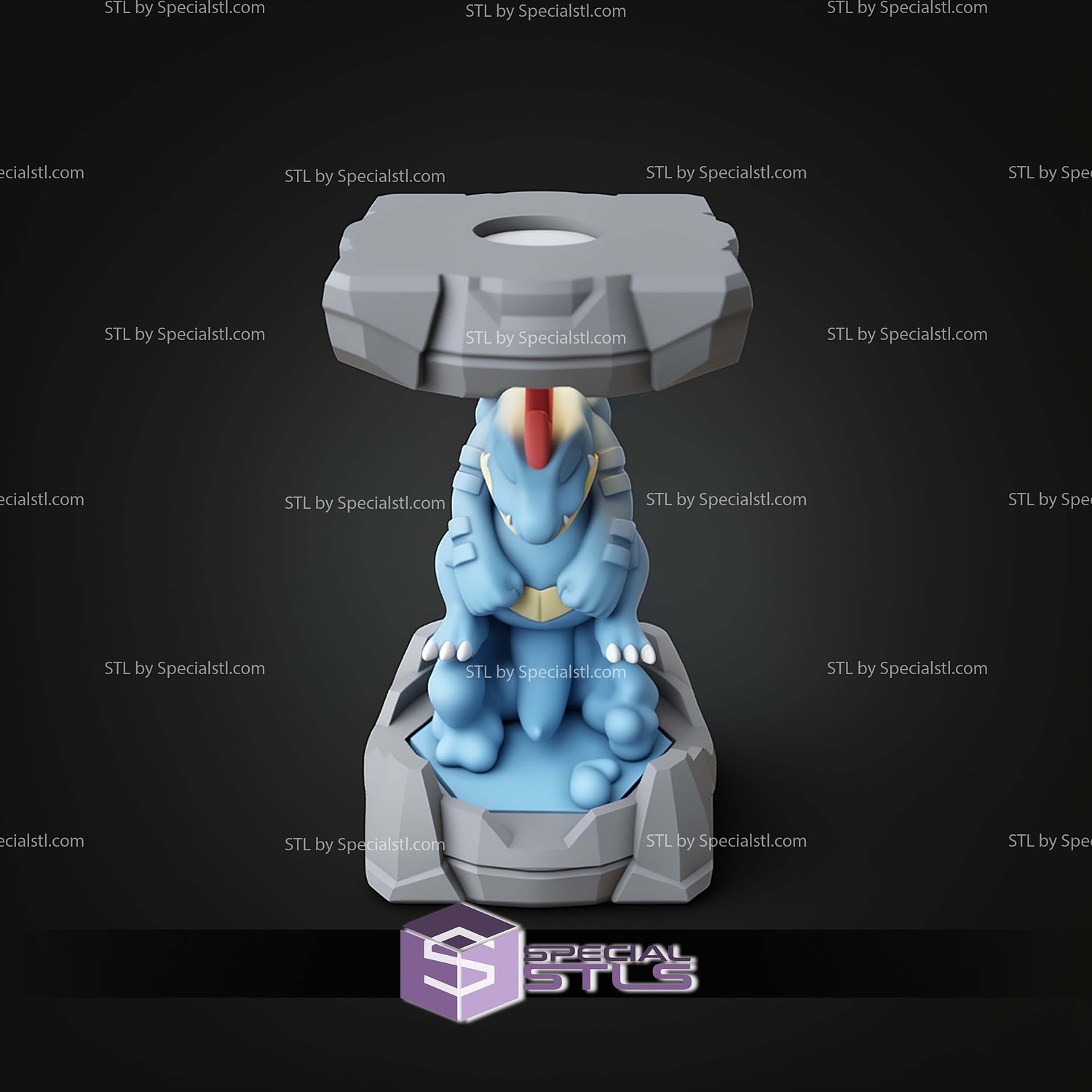Pokemon Clone Lab Colletion Feraligatr STL Files 3D Model — view 6