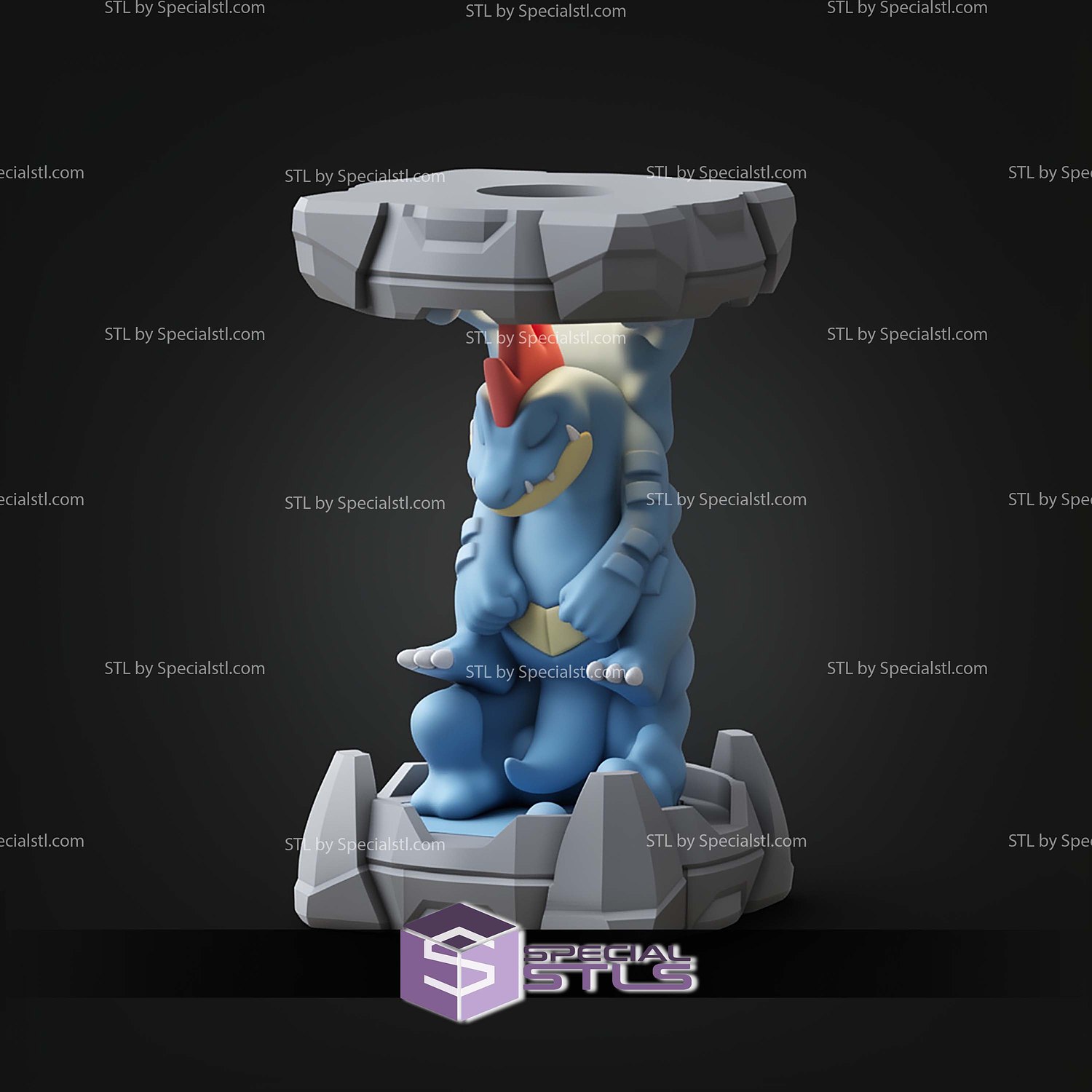 Pokemon Clone Lab Colletion Feraligatr STL Files 3D Model — view 7