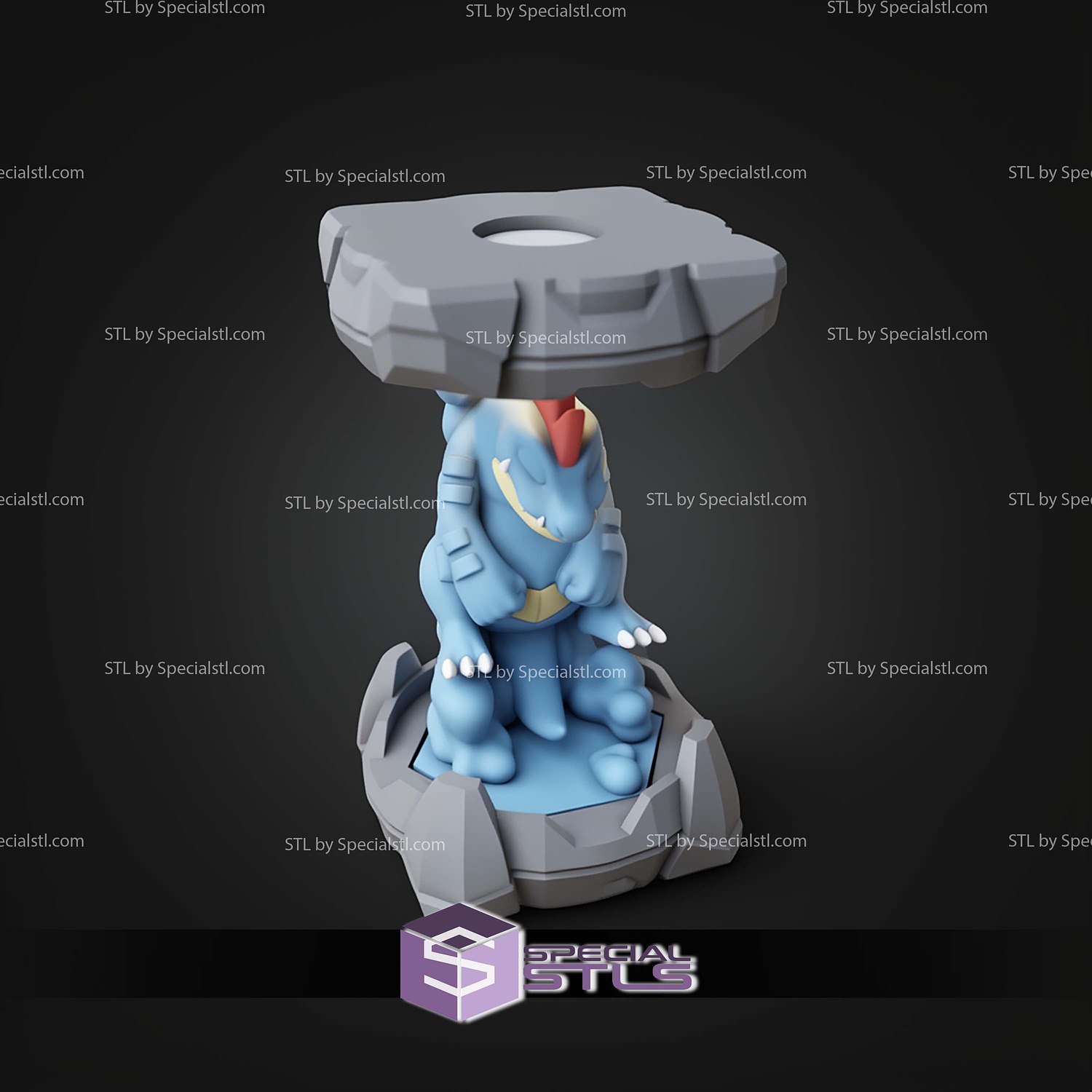 Pokemon Clone Lab Colletion Feraligatr STL Files 3D Model — view 8