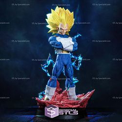 Vegeta SSJ3 Lighting STL Files 3D Model