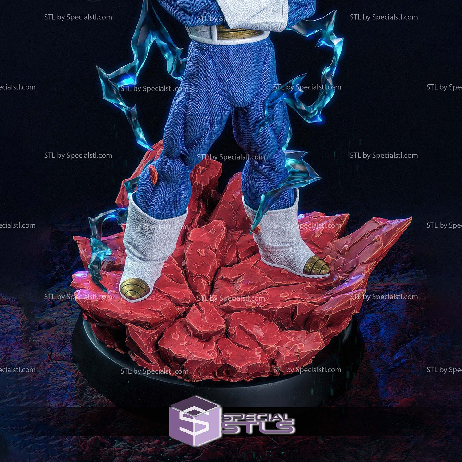 Vegeta SSJ3 Lighting STL Files 3D Model — view 5