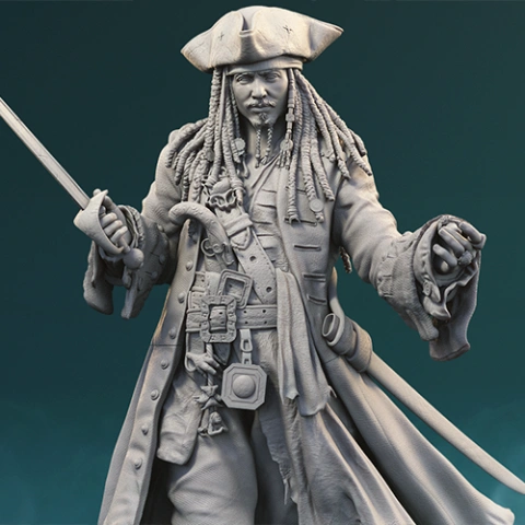Jack Sparrow 3D Printing Model | Assembly STL Model
