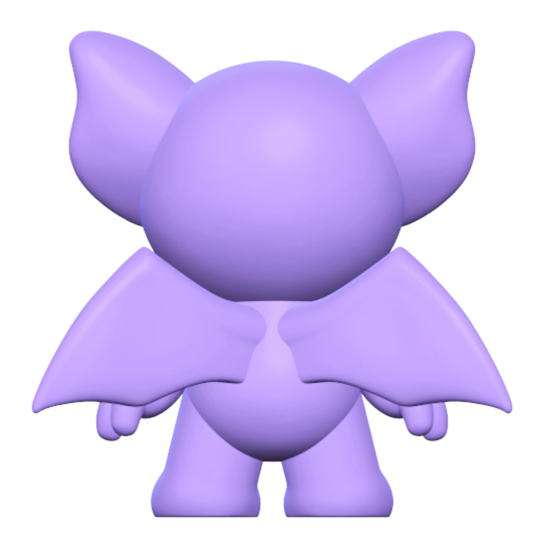 Cute Cryptid Cyclops Bat Kawaii Monster Figure 3D STL Model