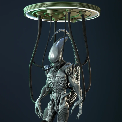 Xenomorph in Incubator 3D Printer Files | Assembly STL Model