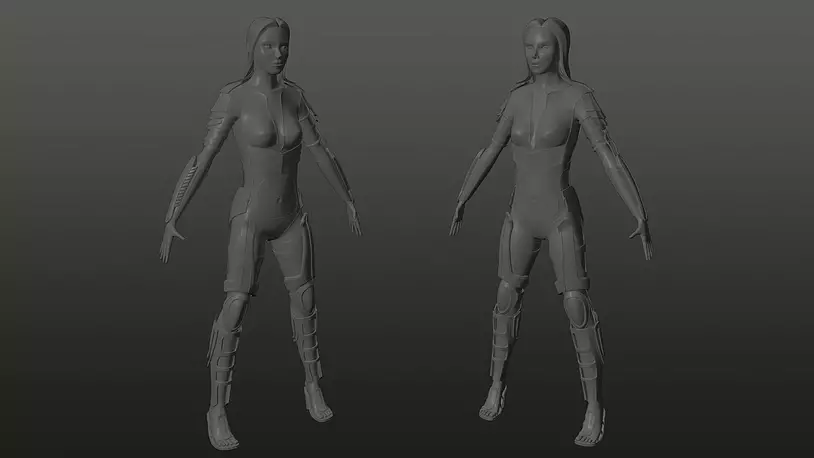 character female figure 3D Model