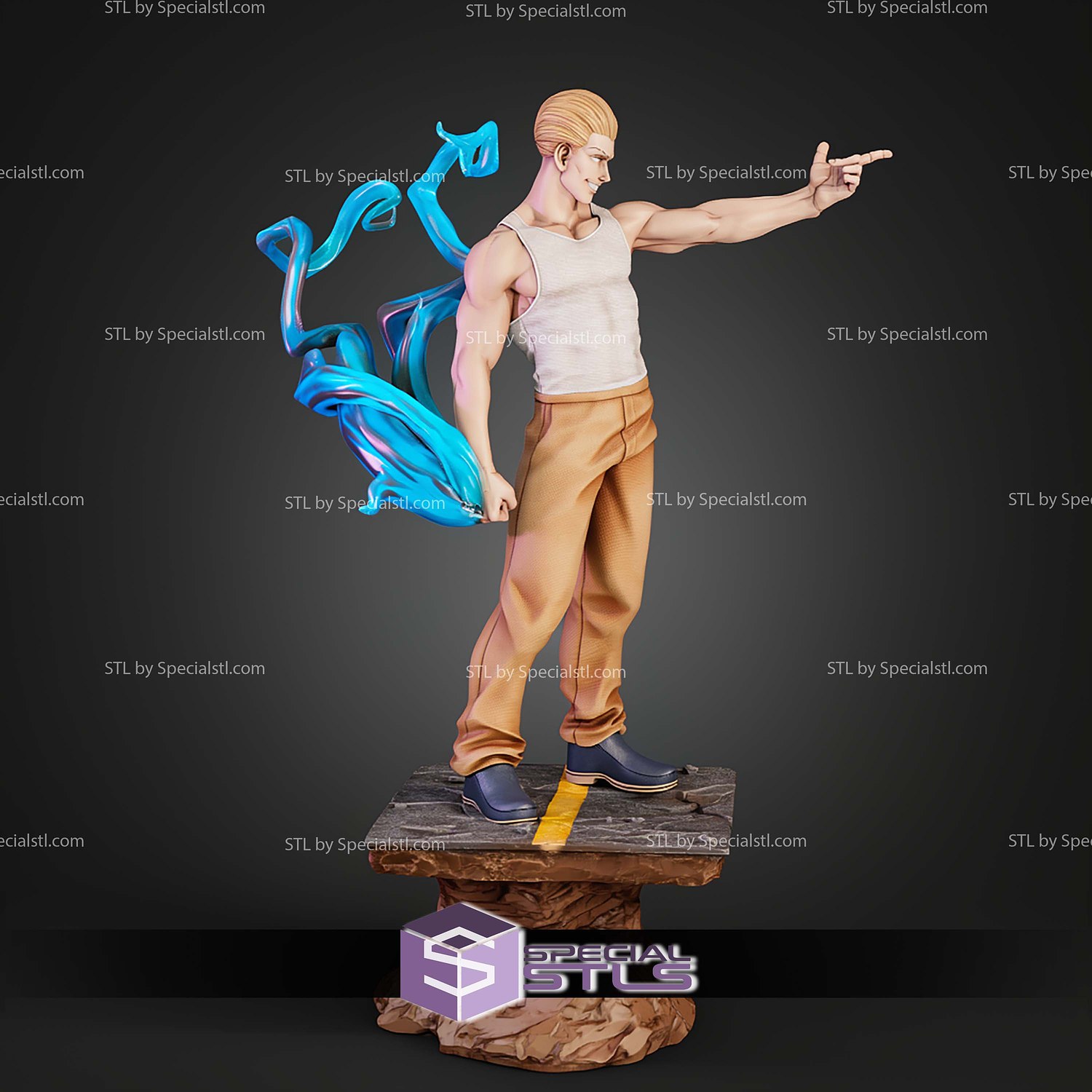 Kinji Hakari Jujutsu Kaisen 300mm STL Files 3D Model — view 3