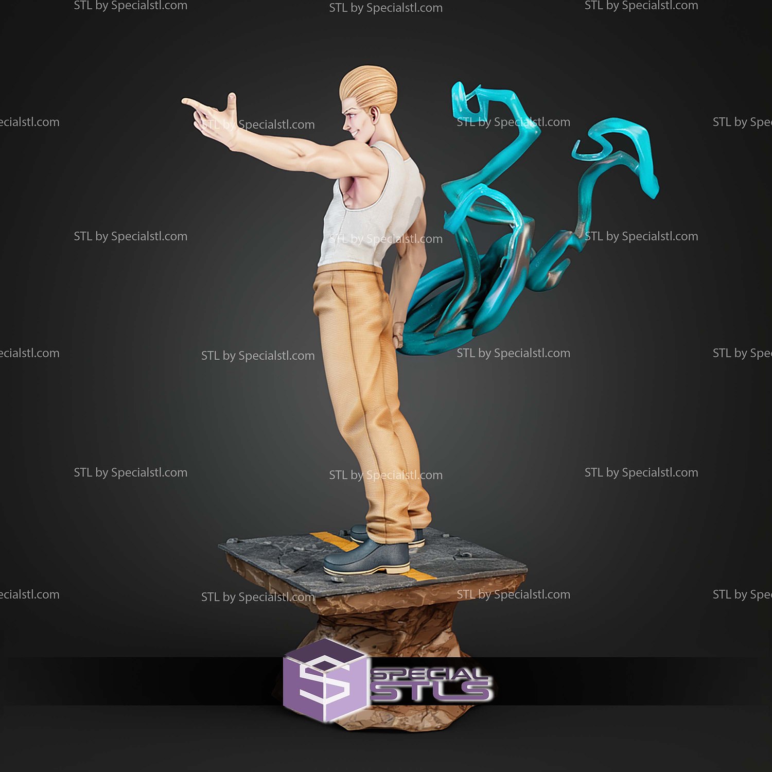 Kinji Hakari Jujutsu Kaisen 300mm STL Files 3D Model — view 6