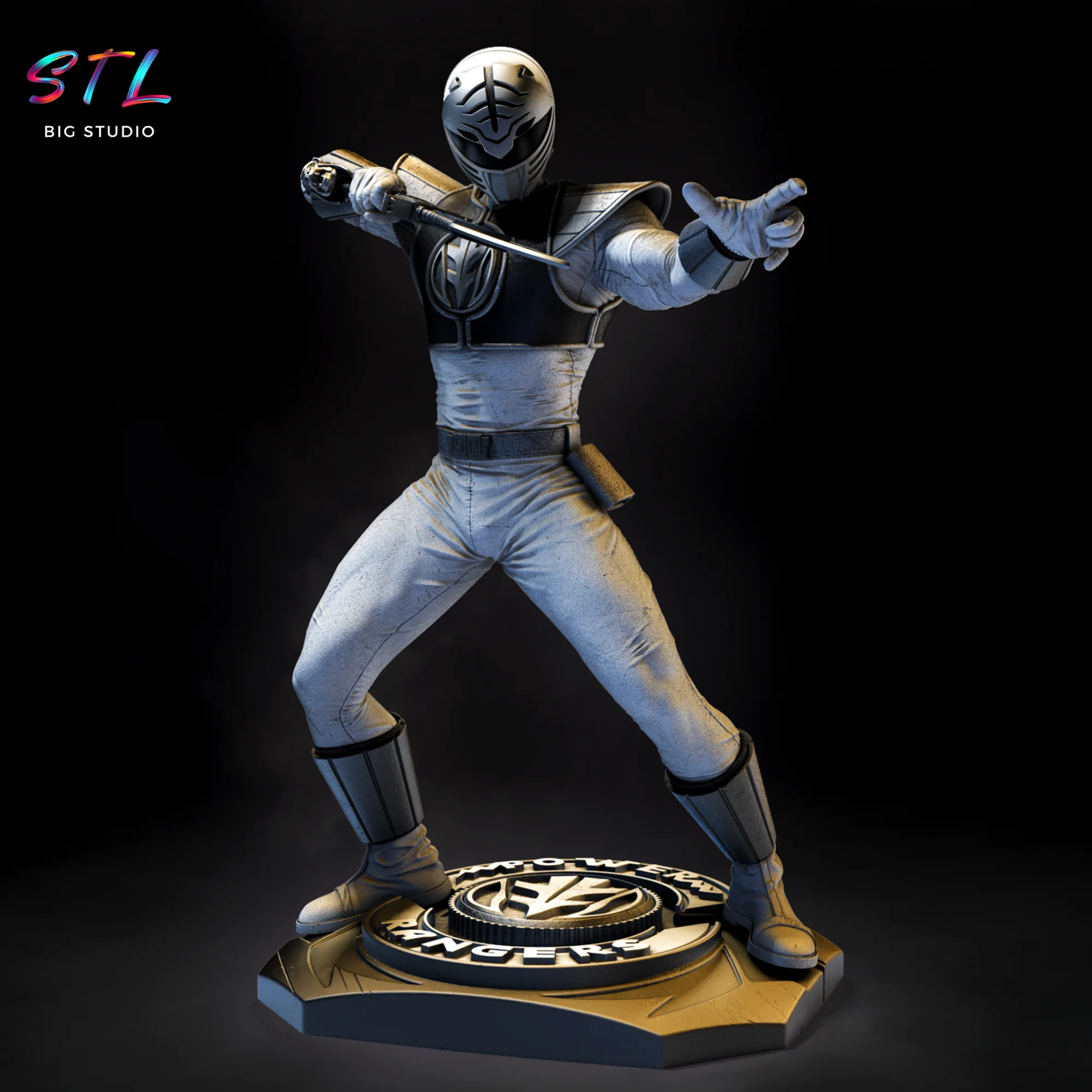 White Power Ranger STL | 3D Printable Model Model