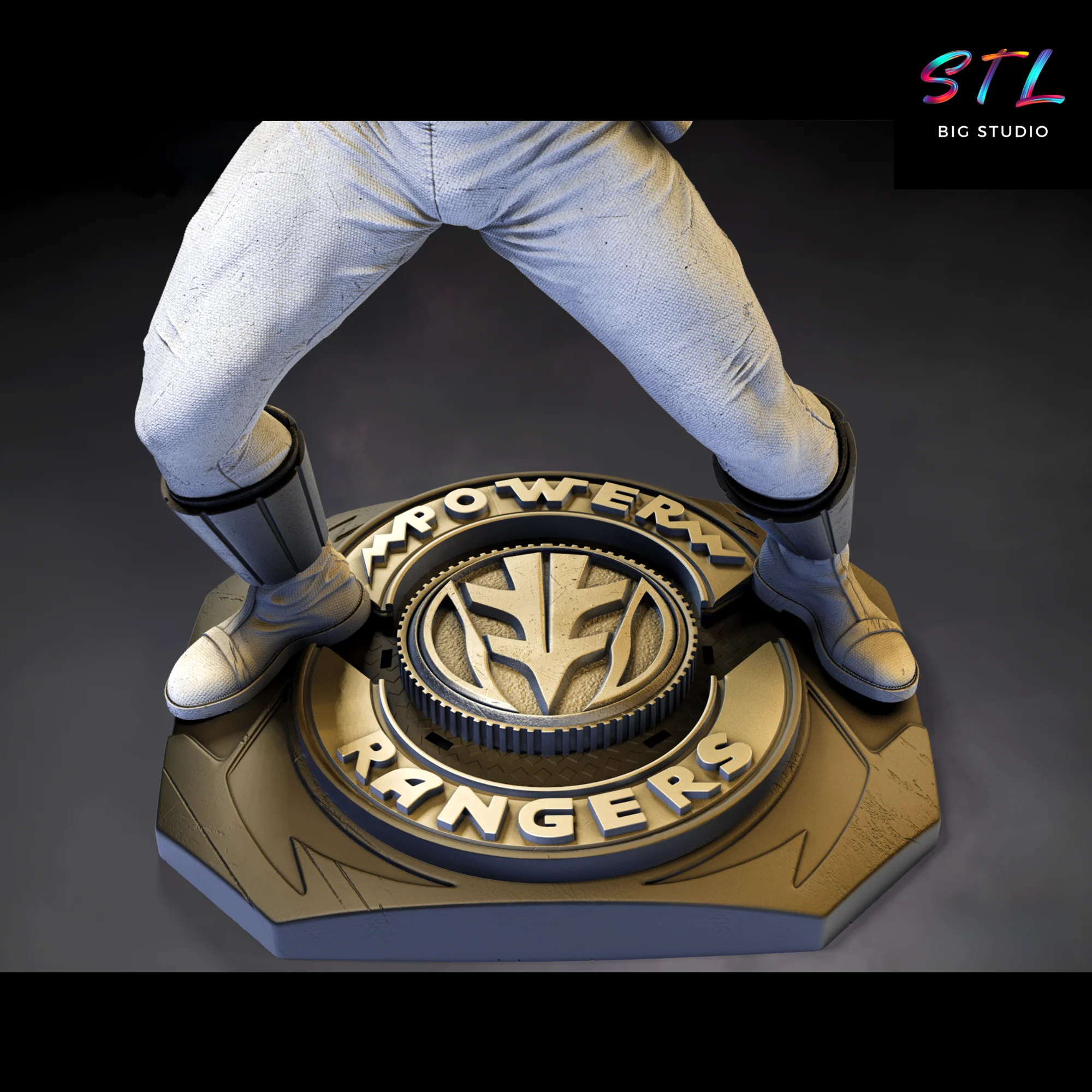 White Power Ranger STL | 3D Printable Model Model — view 6