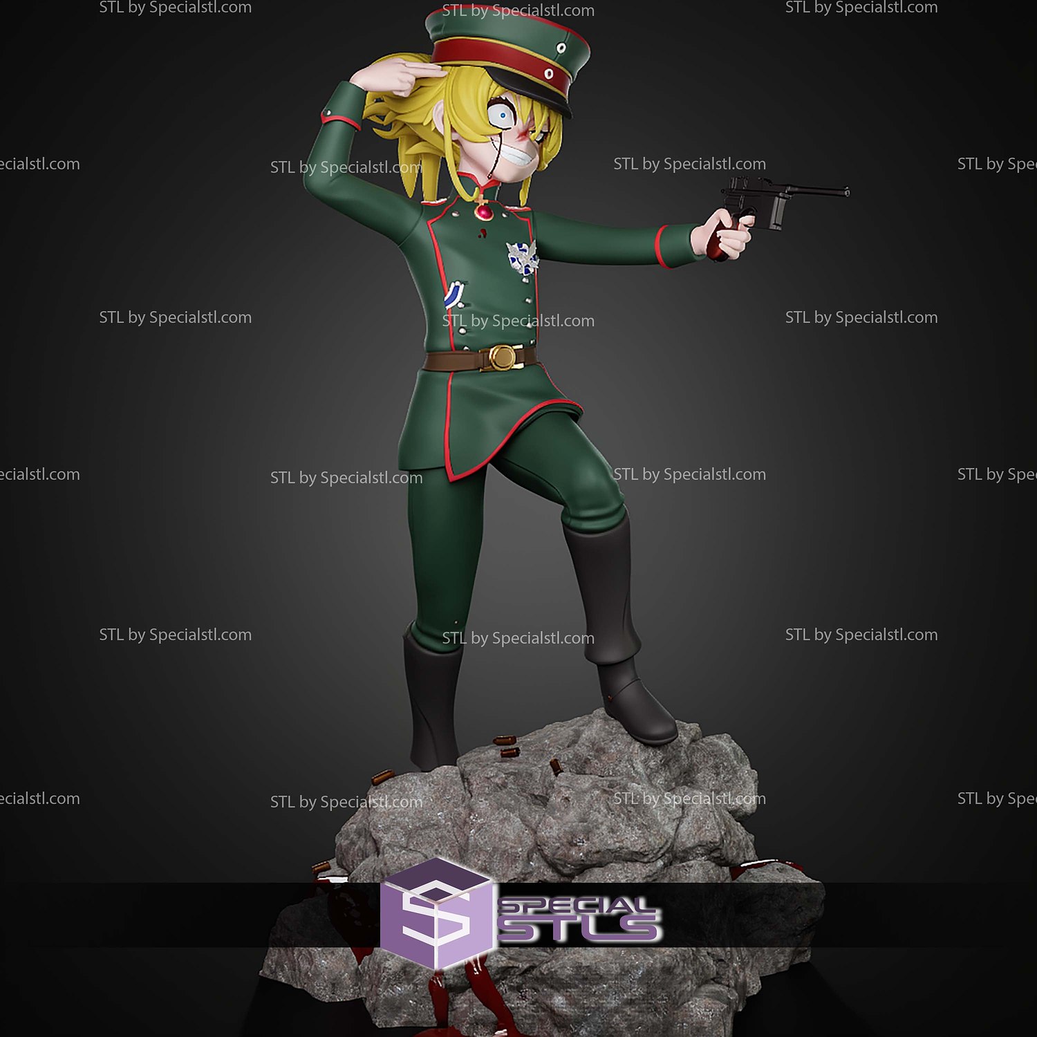 Tanya Degurechaff 200mm STL Files 3D Model — view 2