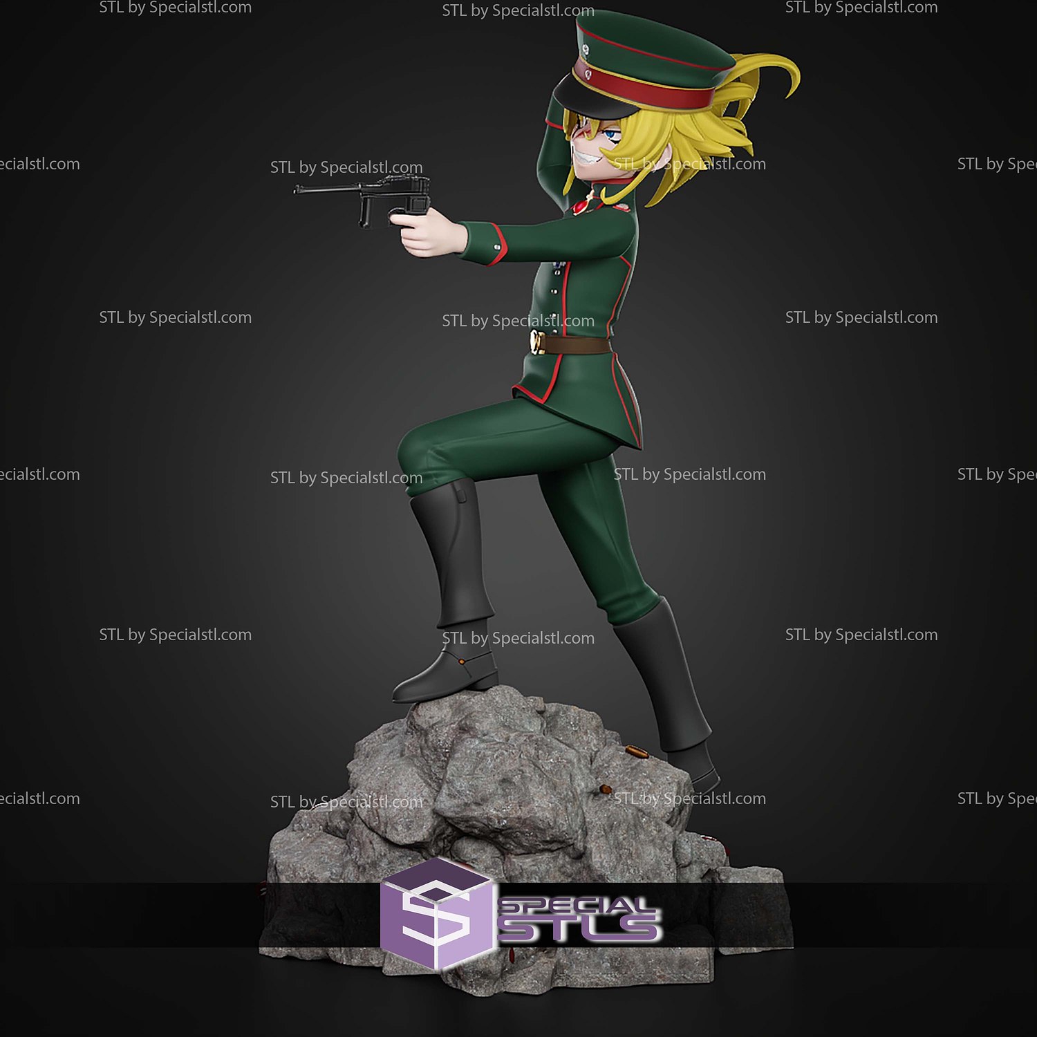 Tanya Degurechaff 200mm STL Files 3D Model — view 4
