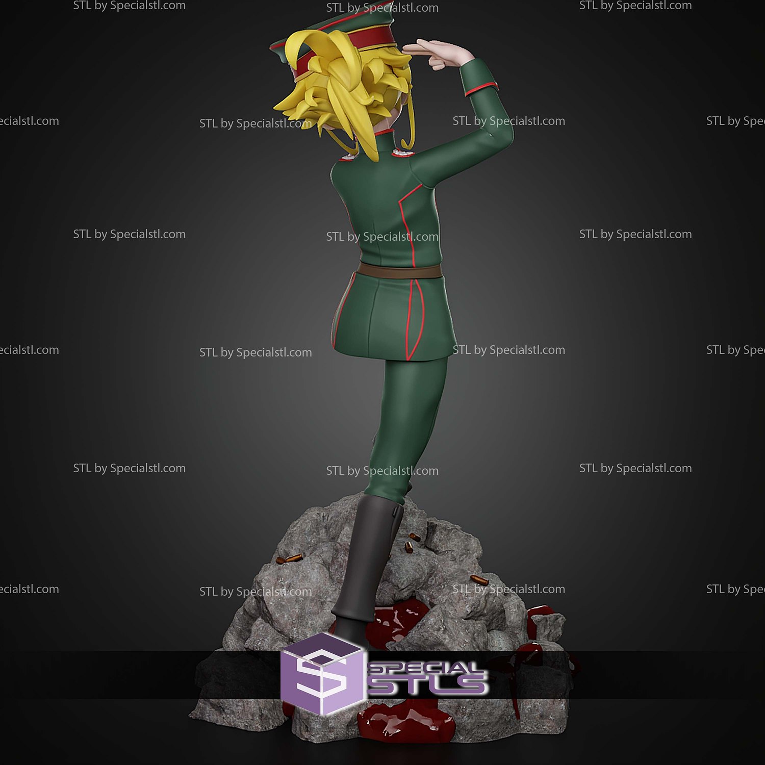Tanya Degurechaff 200mm STL Files 3D Model — view 6