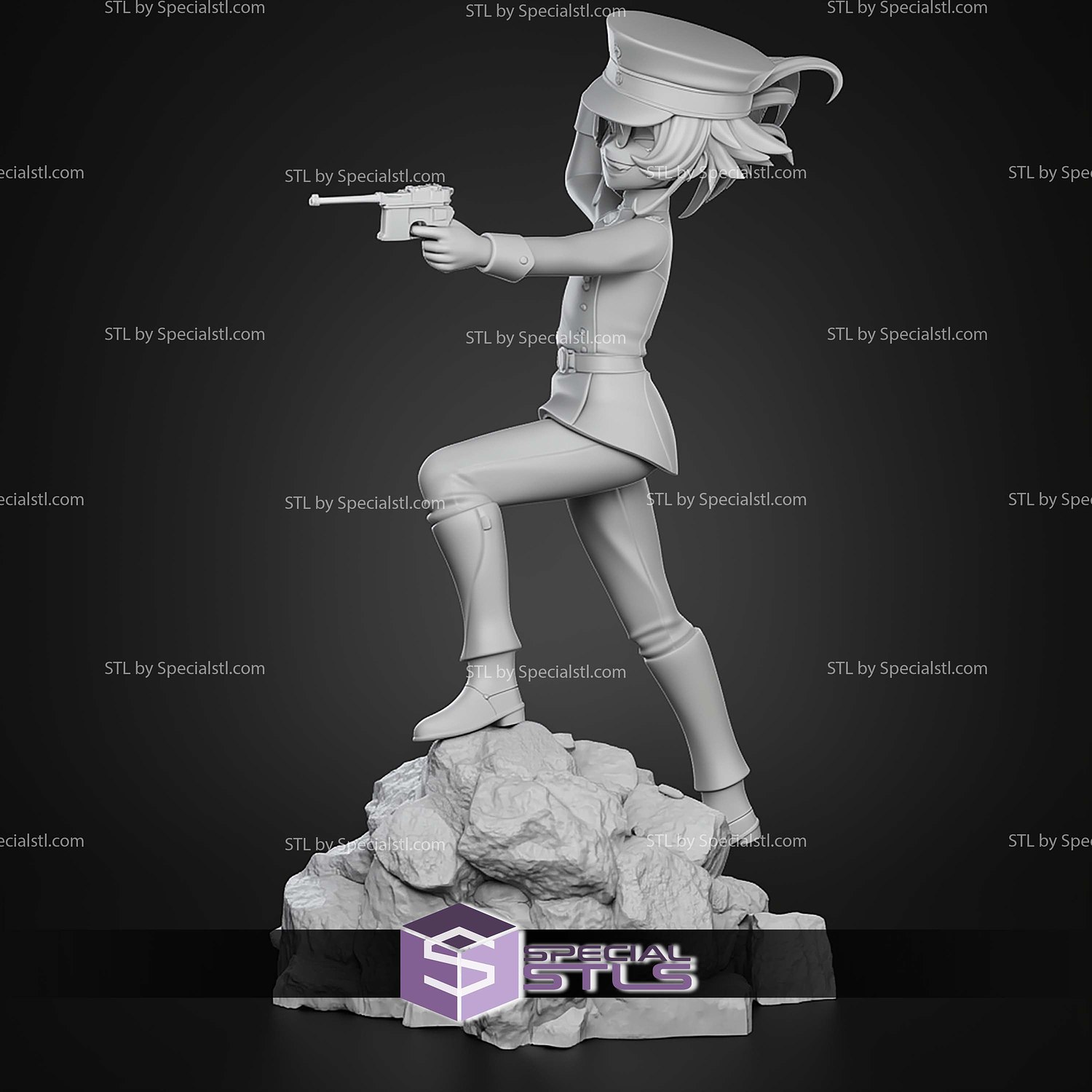 Tanya Degurechaff 200mm STL Files 3D Model — view 8