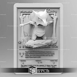 Pokemon 3D Card Collection Marowak STL Model