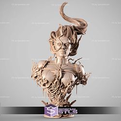 Captain Marvel 2025 Portrait Bust STL Files 3D Model