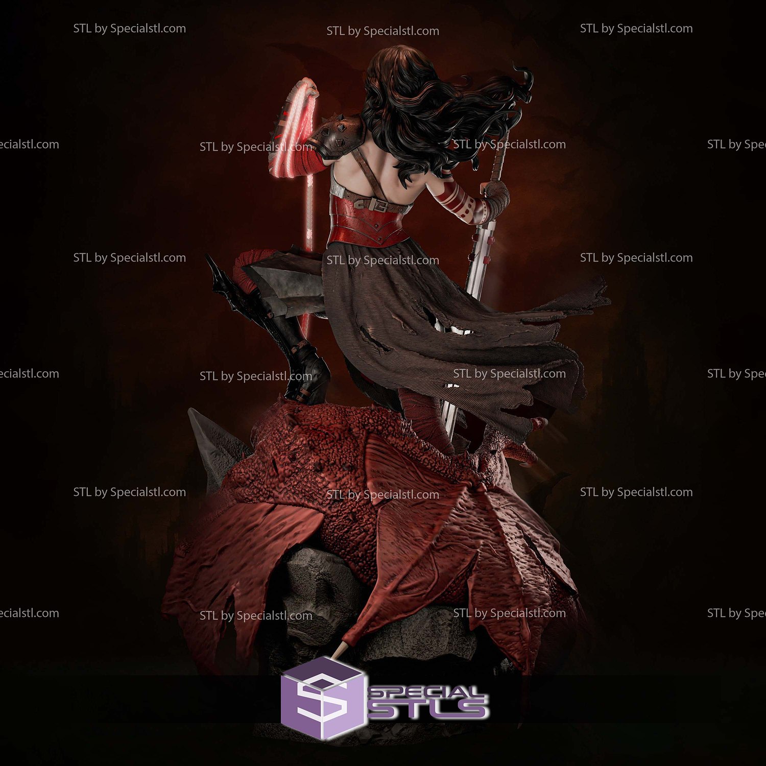 Absolute Wonder Woman 3D Printer Files STL Model — view 2
