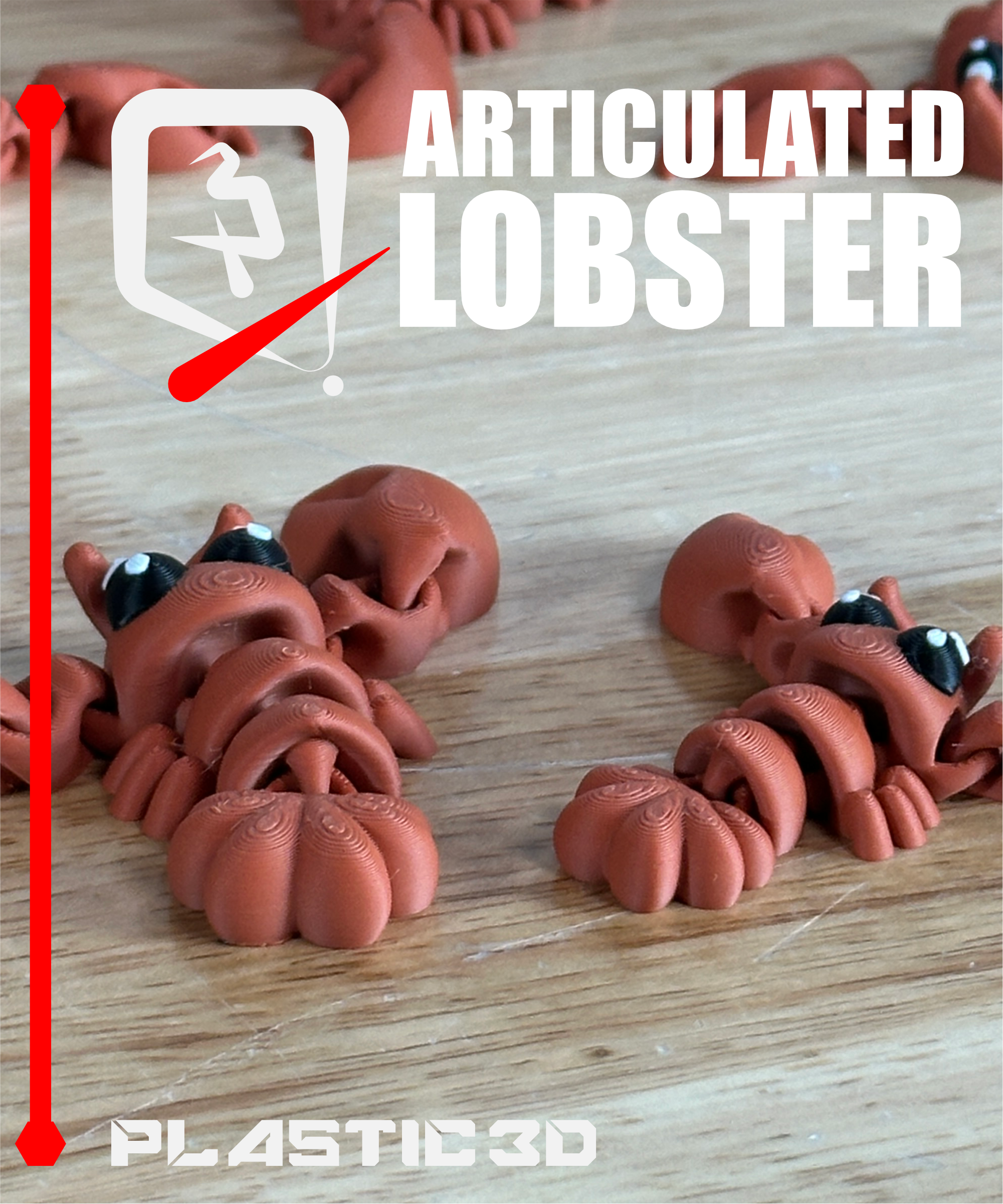 Articulated Lobster — The Crimson Crusader 3D STL Model