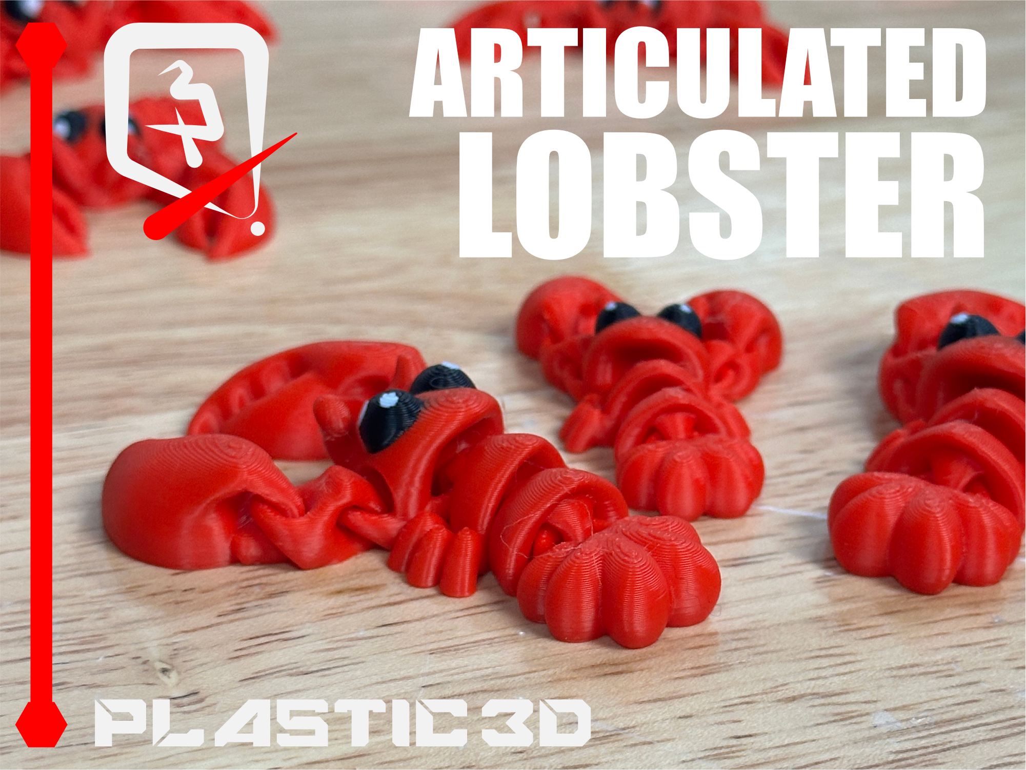 Articulated Lobster — The Crimson Crusader 3D STL Model — view 5