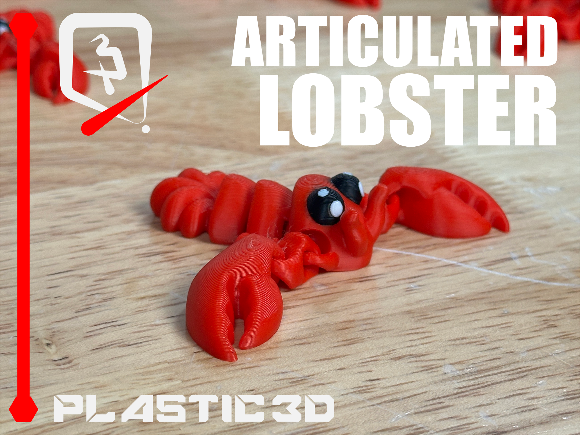 Articulated Lobster — The Crimson Crusader 3D STL Model — view 6