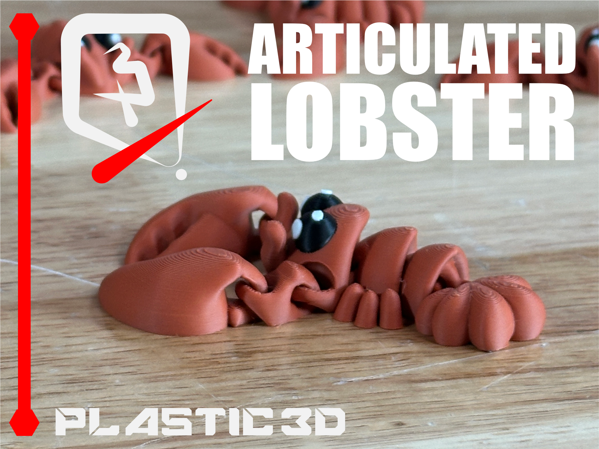 Articulated Lobster — The Crimson Crusader 3D STL Model — view 8