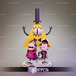 Gravity Falls Diorama STL Printer Files 3D Model