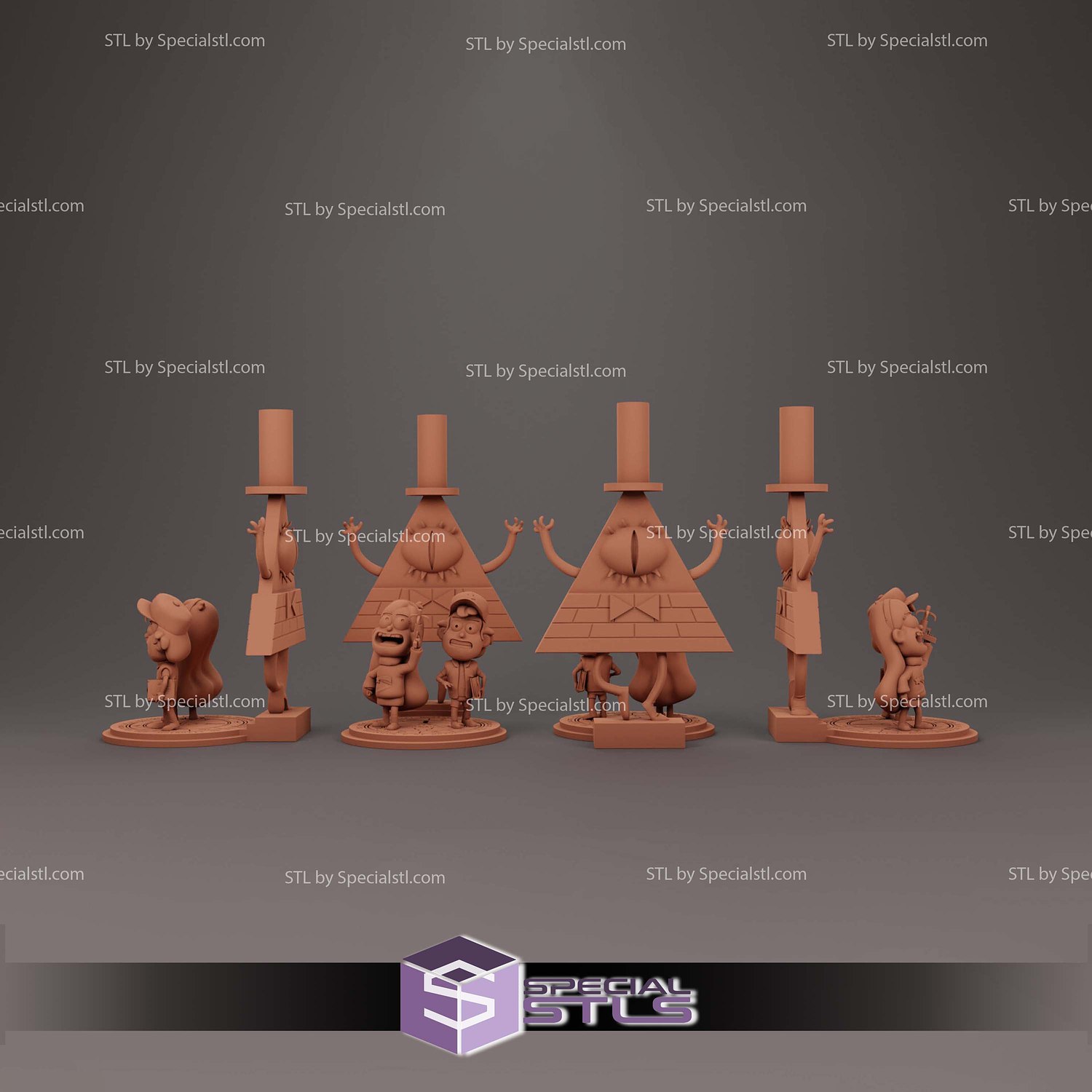 Gravity Falls Diorama STL Printer Files 3D Model — view 2