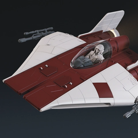 RZ-1 A-Wing 3D Printing Model | Assembly + Active STL Model