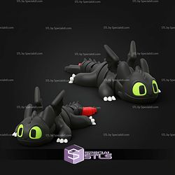 Super Basic STL Flexi Black Dragon 3D Model