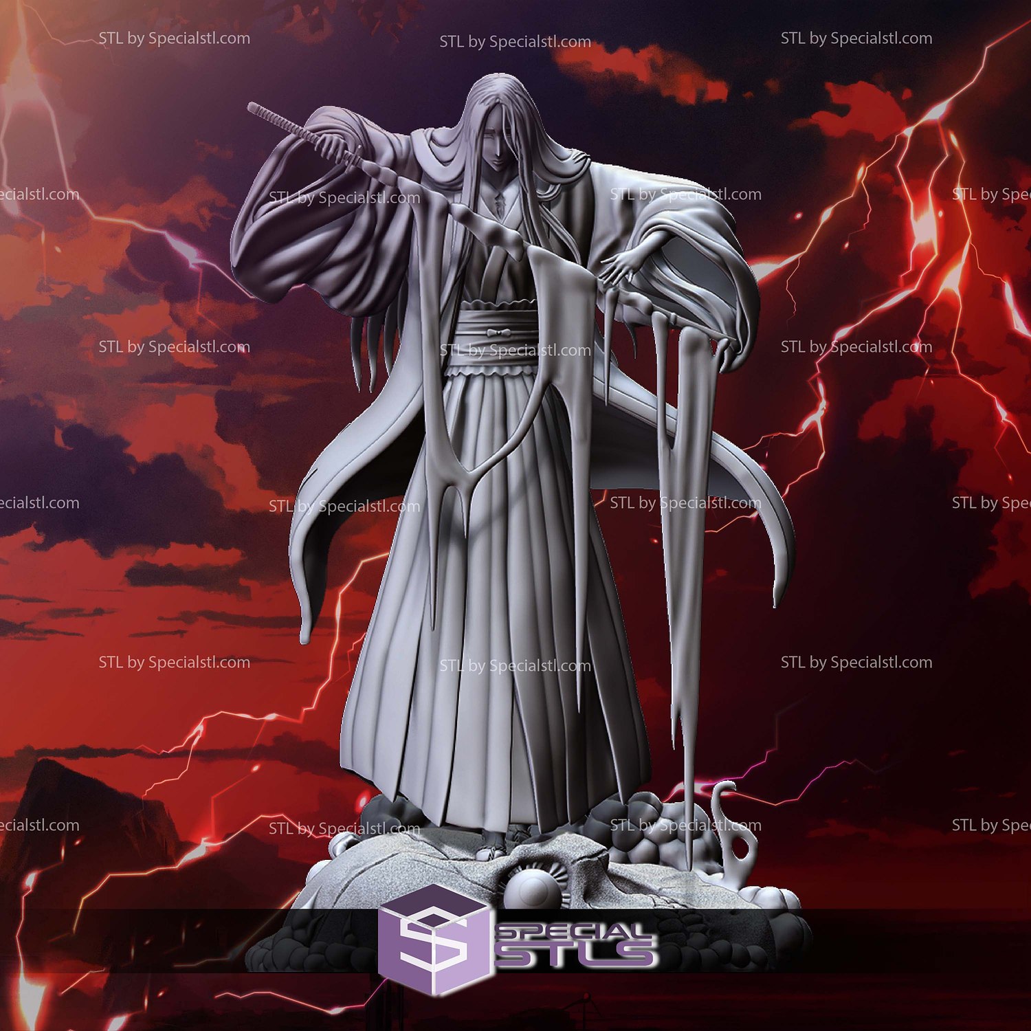 Unohana Retsu Bleach V2 3D Printer Files STL Model — view 7
