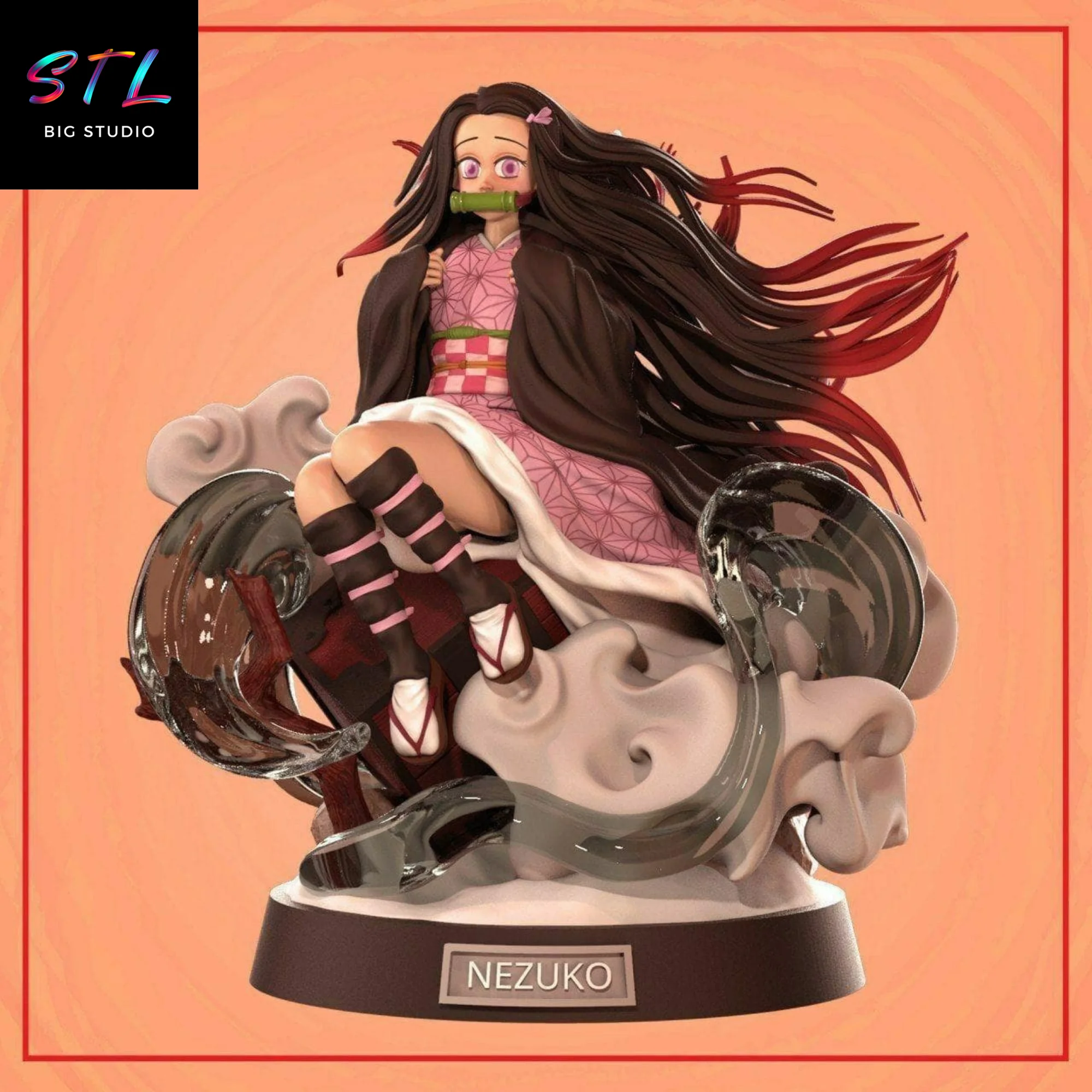 Nezuko Kamado STL for 3D Printing | Demon Slayer Model — view 1