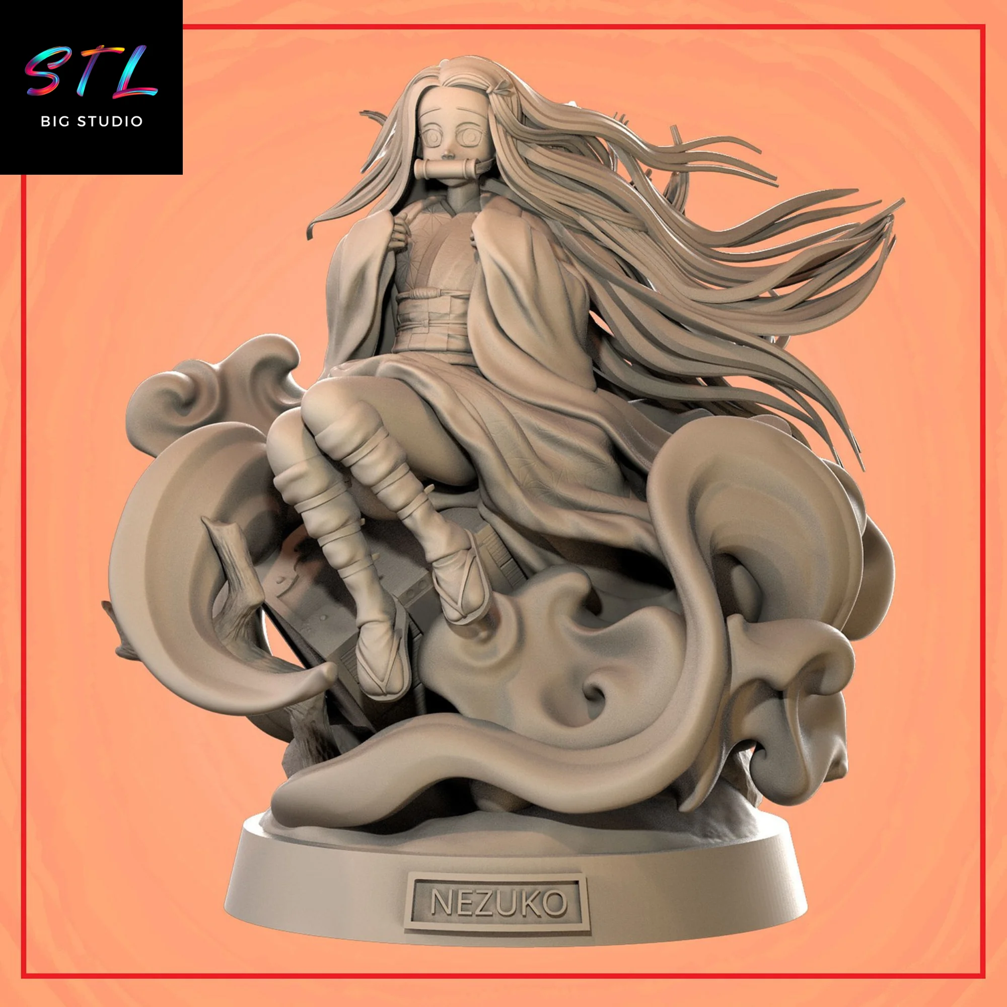 Nezuko Kamado STL for 3D Printing | Demon Slayer Model — view 2